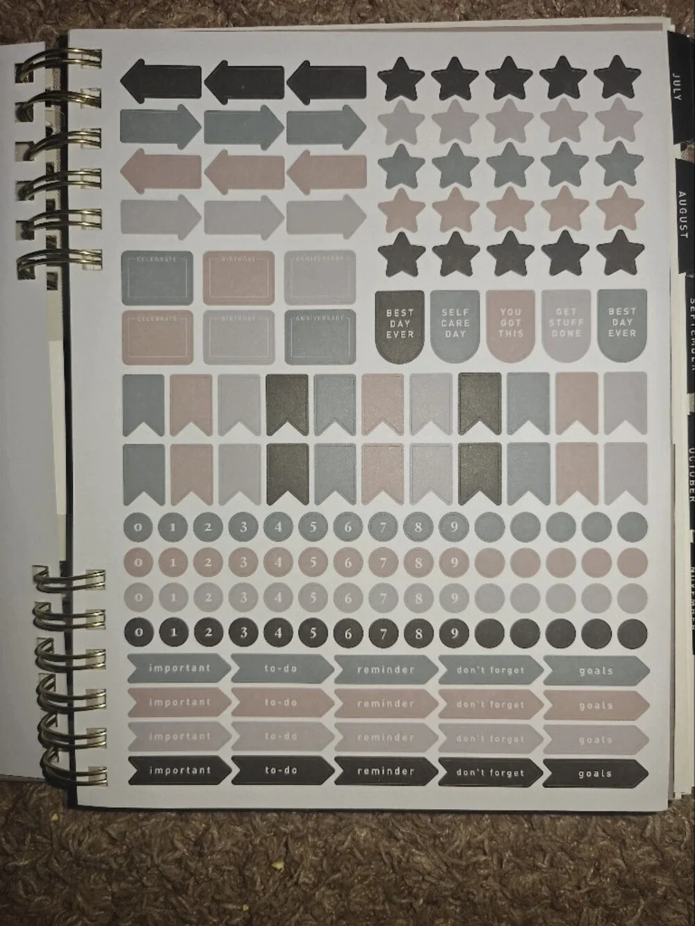 2025-2026 Gray Split Wire Weekly & Monthly Planner